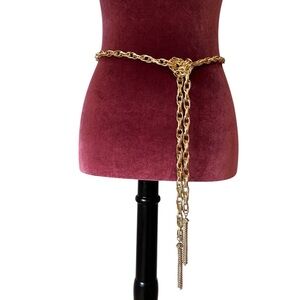Women’s Gold Chain Statement Sash Belt